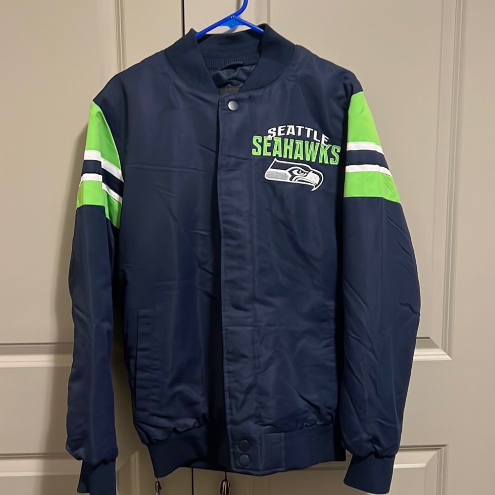 Seattle Seahawks bomber jacket (xxl) fits like a xl